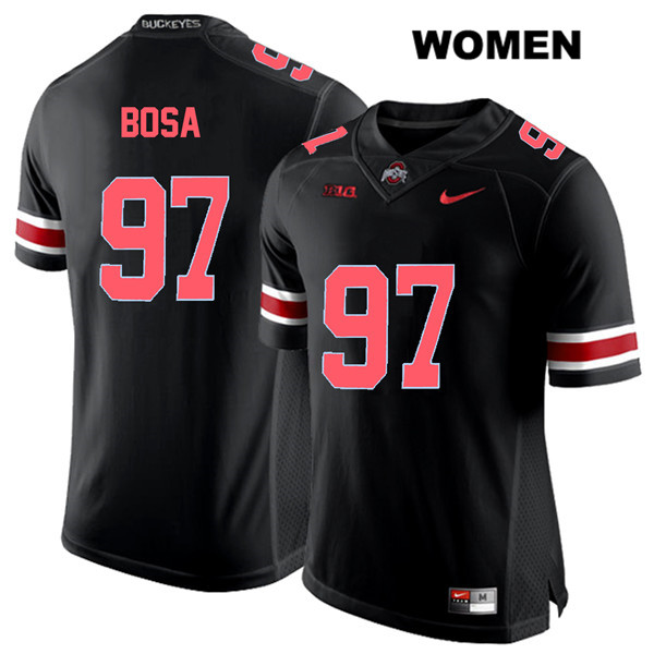 Ohio State Buckeyes Women's Nick Bosa #97 Red Number Black Authentic Nike College NCAA Stitched Football Jersey RE19V13PA